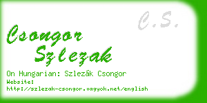 csongor szlezak business card